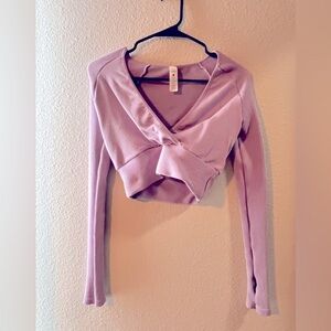 Women’s Balance Atheltica fitted ballerina long sleeved crop top